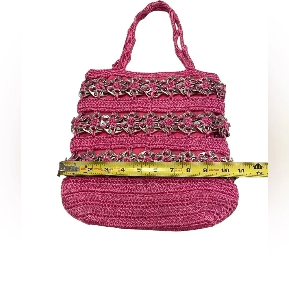 Handmade Aluminum Soda Pop Tab Pink Crocheted Purse Upcycled